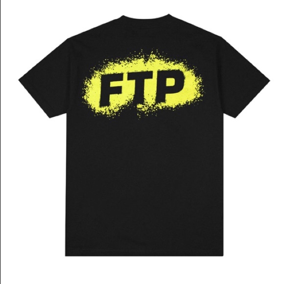 FTP Splatter Tee Black & Yellow Graphic Tee Shirt - Picture 2 of 6